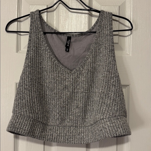 Torrid Gray, Pink, Black Super Soft Plush Waffle Crop Lounge Cami Bundle - Picture 6 of 13